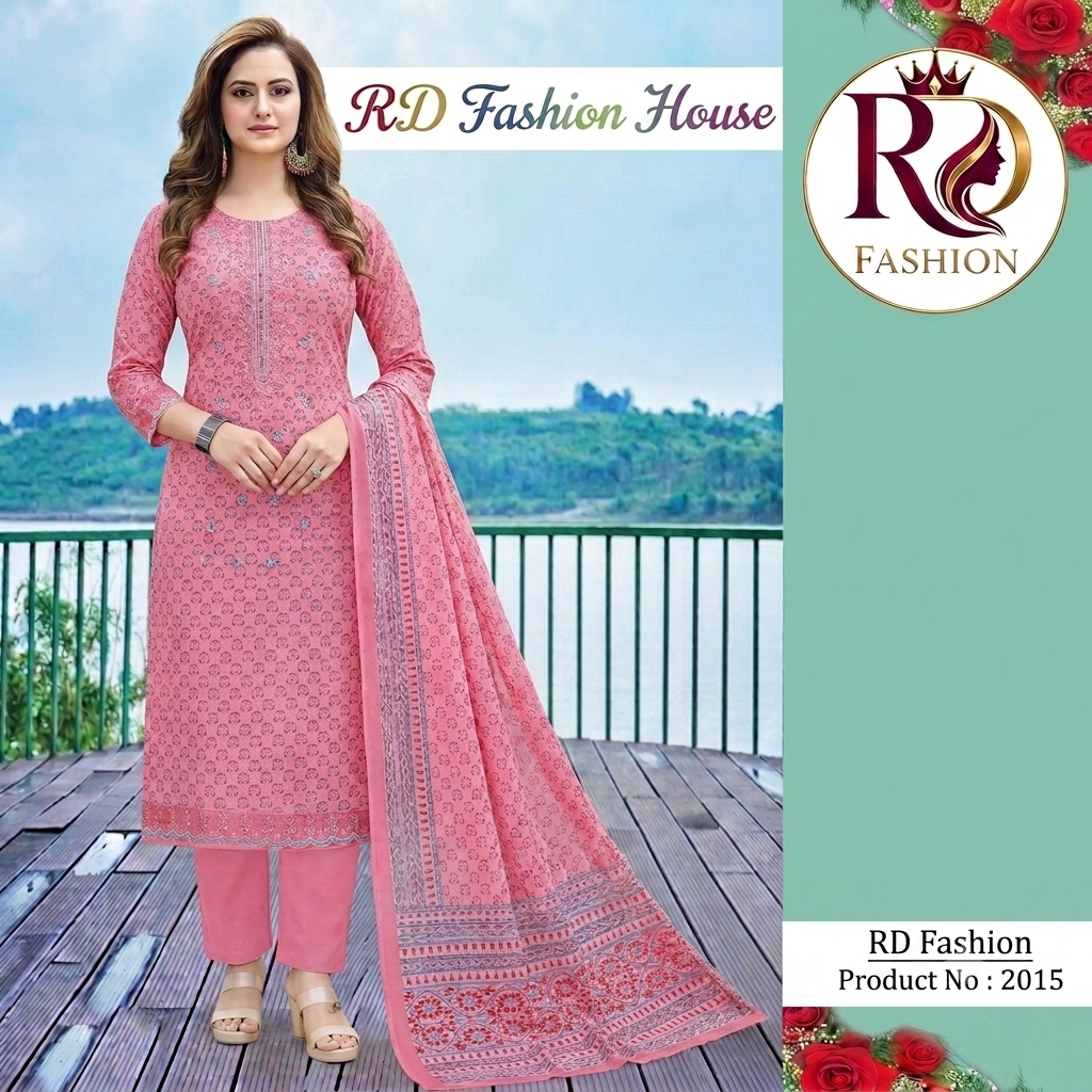 Printed Lawn 3 Piece – Pink!RD Fashion House